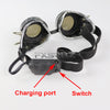Pixel LED Glasses Rechargeable Rivet Glasses Kaleidoscope Lenses 366 Modes Colorful Lights Glowing Goggles