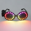 New LED Glasses Rainbow Neon Light Glasses USB Port Rezz Luminous Goggles Carnival EDM Show Lighting Props