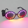 New LED Glasses Rainbow Neon Light Glasses USB Port Rezz Luminous Goggles Carnival EDM Show Lighting Props