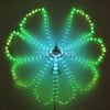 Belly Dance LED Wings Rainbow Color Costume Circus LED Light Luminous Isis Wings Dancewear Open 360 Degrees
