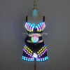 New LED Costume Light Up Sexy Lady Party Dance Bra With Belt DJ Nightclub Bar Glowing Clothing Stage Show Skirt Suits