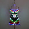 New LED Costume Light Up Sexy Lady Party Dance Bra With Belt DJ Nightclub Bar Glowing Clothing Stage Show Skirt Suits