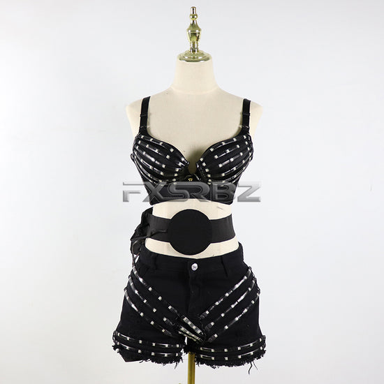 New LED Costume Light Up Sexy Lady Party Dance Bra With Belt DJ Nightclub Bar Glowing Clothing Stage Show Skirt Suits