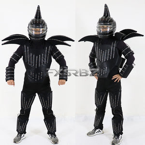 Pixel LED Robot Suit Stage Dance Costumes Christmas Halloween Party Light Up Jacket Colorful Lights Armor Clothing