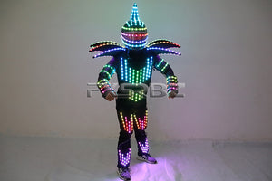 Pixel LED Robot Suit Stage Dance Costumes Christmas Halloween Party Light Up Jacket Colorful Lights Armor Clothing