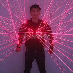 Laser Armor Costumes Red Laser Waistcoat LED Clothing Laser Man Stage Performance Bar Nightclub Laser Suits Show