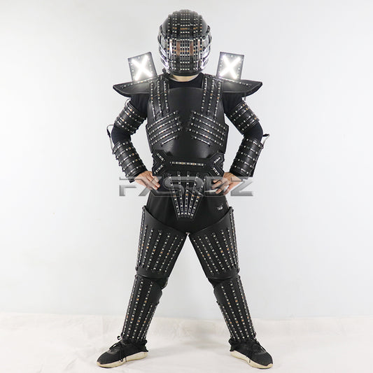 New LED Robot Suit RGB Lights Luminous Stage Dance Costume LED Growing jacket Dancer wears Cosplay Dress Vest Disco