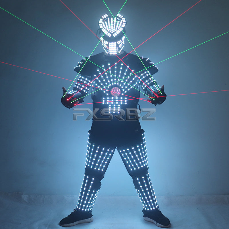 LED Robot Suit Kryoman David Robot Dance Wear LED Lights Luminous Costume Stage Dance Performance Show Dress