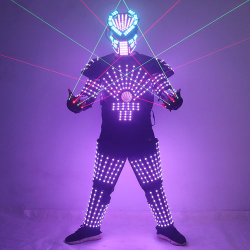 LED Robot Suit Kryoman David Robot Dance Wear LED Lights Luminous Costume Stage Dance Performance Show Dress