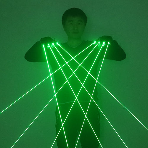 Green Laser Gloves Laser Beam Flash Finger,Nightclub Bar Party Dance Singer Props DJ Mechanical Gloves LED Light