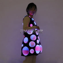 Load image into Gallery viewer, Full Color Pixel LED Costume Infinity Mirror Light Up Clothing Bar Party Dance Show Glowing Tunnel Lights Dress Skirt Suit
