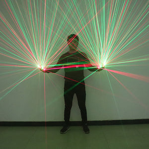 2 in 1 Red Green Laser Gloves LED Multi Beams Laser Gloves For LED Luminous Costume Stage Show Accessories